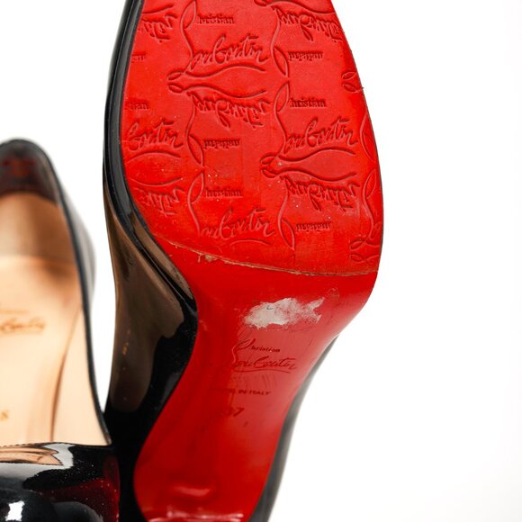 Christian Louboutin New Simple 110 Black Patent Leather Pumps - Picture 5 of 8